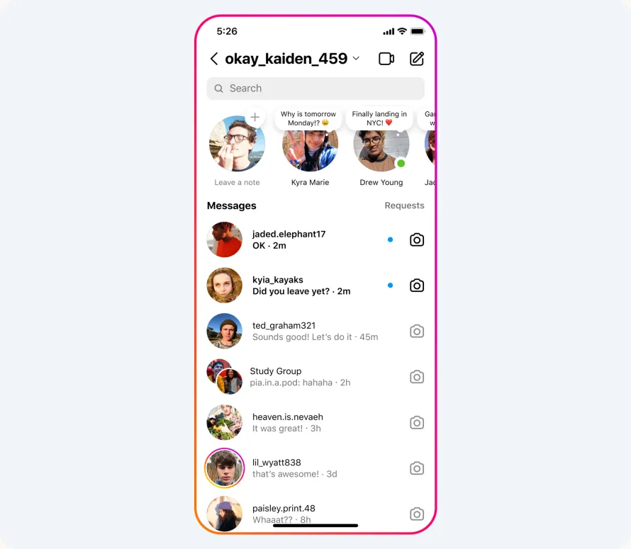 Notes Instagram (about.fb.com)