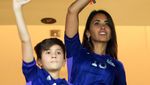 Gaya Seksi Istri Messi Nonton Argentina Vs Kroasia di Semifinal Piala Dunia 2022