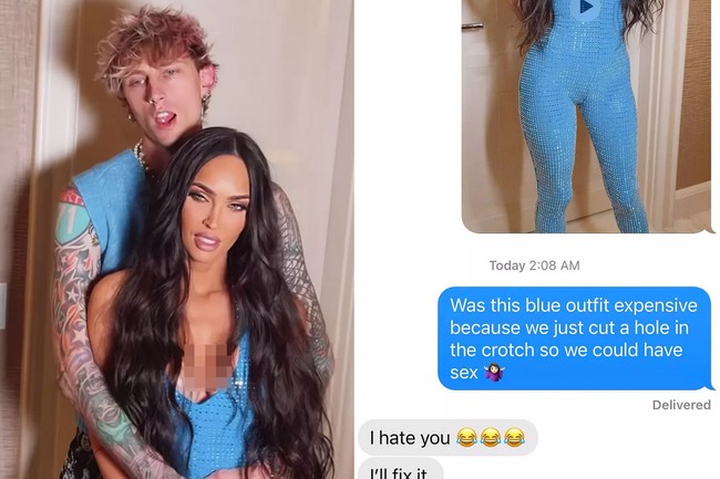 Megan FoxGaya Megan Fox juga semakin berani setelah ia berkencan dengan Machine Gun Kelly. Dari berbagai gaya dan hal kontroversialnya dengan MGK, jumpsuit biru ini menjadi yang paling diperbincangkan. Megan mengaku sengaja membolongi baju mahal itu untuk berhubungan seks.Foto: Instagram