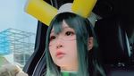 Gemasnya Clarissa Punipun Cosplay Tsuyu Asui, Netizen Kira Kodok Acumalaka
