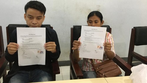 Eks Karyawan JB Grup saat mengadu ke Disnakertrans Lombok Barat