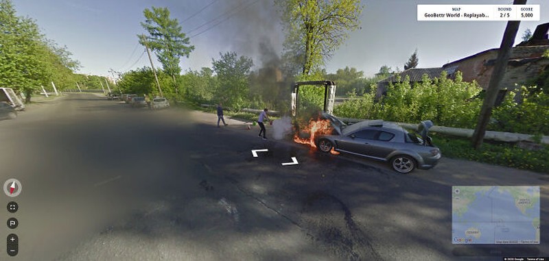 Foto lucu di Google Street View