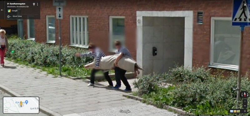 Foto lucu di Google Street View