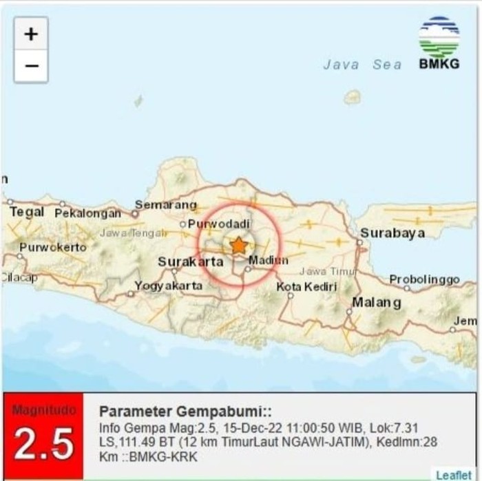 gempa ngawi M 2,5