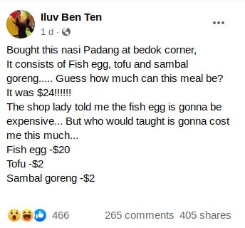 Getok harga nasi Padang di Singapura
