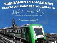 Catat! Jadwal Terbaru KA Bandara YIA-Stasiun Jogja Saat Natal-Tahun Baru