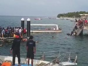 Polisi Gelar Olah TKP Insiden Ambruknya Jembatan Dermaga di Nusa Penida