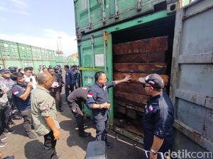 KLHK Amankan 57 Kontainer Isi Kayu Olahan Ilegal dari Papua