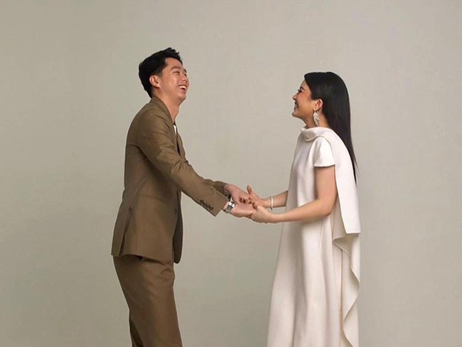 Penampilan Valencia tampak semakin elegan dengan anting menjuntai. Foto: Hakim Satriyo/Instagram Jonathan Wongso