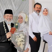 Unggahan Sita yang memperlihatkan foto pernikahannya ini langsung viral ditonton lebih dari 14,5 juta Views. Warganet ada yang ragu-ragu dengan sosok mempelai pria karena perbedaan usia sangat jauh. Namun ada juga yang memberikan ucapan doa. Foto: Dok. TikTok @sitahusin24.