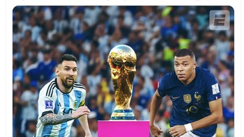 Dua megabintang Lionel Messi dan Kylian Mbappe akan bertarung menentukan siapa yang terbaik. Foto: Twitter