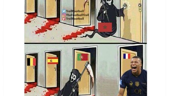 Langkah Maroko yang menjegal tim-tim raksasa berhenti di tangan Prancis. Foto: Twitter