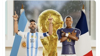 Prancis melawan Argentina di final Piala Dunia menjanjikan laga yang super seru. Foto: Twitter