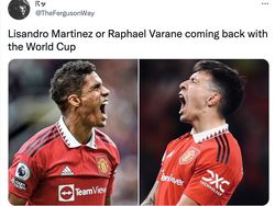 Fans MU Bingung Dukung Varane atau Martinez di Final Piala Dunia