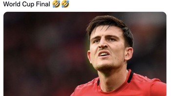 Harry Maguire mungkin kecewa lantaran meski penampilannya bagus bersama Inggris, tetap tidak bisa menggoyahkan Varane dan Martinez yang masuk final Piala Dunia 2022. Foto: Twitter