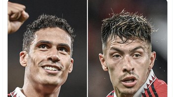 Netizen ramai membicarakan perjumpaan Lisandro Martinez yang membela Argentina dan Raphael Varane yang membela Prancis di final Piala Dunia 2022, karena keduanya adalah bek Manchester United. Pastinya Piala Dunia akan datang ke MU, tulis akun ini. Foto: Twitter