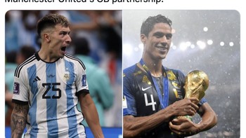 Baik Varane maupun Martinez memang tampil bagus di Piala Dunia kali ini, termasuk clean sheet di semifinal. Foto: Twitter