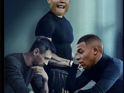 Bahkan Ronaldo dimunculkan di meme ini, masih bernuansa ledekan. Foto: Dok. Twitter
