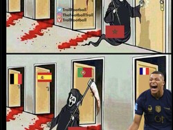 Maroko tak kuasa mengulangi keberhasilannya menjungkalkan tim-tim unggulan ketika menghadapi Kylian Mbappe cs. Foto: dok. Twitter
