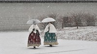 Sebelum memasuki istana, pengunjung bisa menyewa pakaian tradisional ala kerajaan Korea, yakni hanbok.