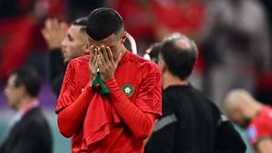 Tangis Pemain dan Pendukung Maroko di Al-Bayt Stadium