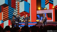 Band HiVi juga jadi salah satu pengisi HUT Transmedia. (Foto: Ari Saputra)