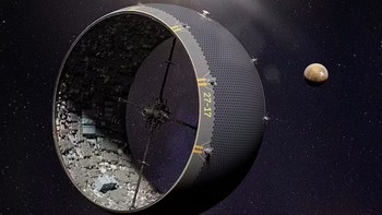 Para ahli dari University of Rochester memberi ide untuk melubangi asteroid, meningkatkan putarannya untuk menciptakan gravitasi buatan dan mengisinya dengan bangunan. Foto: University of Rochester