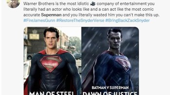 Sosok Cavill jadi yang paling cocok sebagai Superman. Foto: Twitter