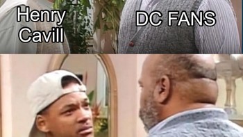 Fans DC dan Cavill berpelukan....Foto: Twitter