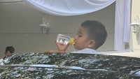 Erina Gudono memantau kelakuan Al Nahyan, Baby boss dan dotnya, tulis istri Kaesang Pangarep itu. Foto: dok. Instagram Story Erina Gudono