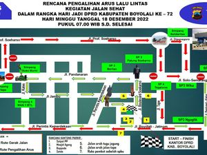 Ada Jalan Sehat di Boyolali Minggu Pagi, Cek Pengalihan Lalu Lintasnya