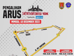 Info Lur! Ada Semarang 10K Minggu Besok, Ini Rute dan Pengalihan Arusnya