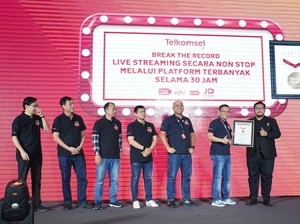 Telkomsel Raih MURI Gelar Live Shopping 30 Jam Nonstop