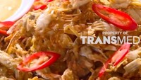 Baby crab adalah kepiting kecil yang bisa dimakan seluruh bagiannya. Diolah dengan bumbu telur asin, rasanya bikin nagih! Tak percaya? Bikin pakai resep ini. Foto: Masak Masak Trans TV