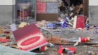 Dilansir AFP, Jumat (16/12/2022), belum diketahui pasti penyebab akuariuam AquaDom setinggi 14 meter itu meledak tadi pagi. (Soeren Stache/Getty Images)