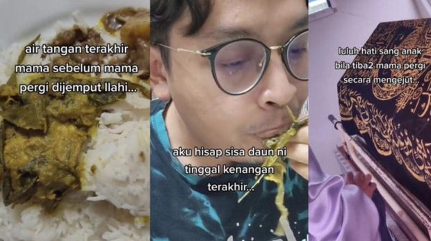 Kisah sedih pria yang menyantap masakan ibu yang terakhir kali viral di media sosial.