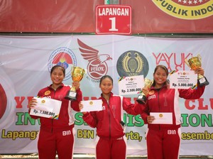 Lagi, Petenis Kembar PORBIN Jadi Juara di Turnamen Tenis Nasional
