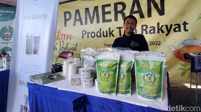 Salah satu produk teh yang dipamerkan di Pekan Teh Rakyat Jogja 2022 di Sleman DIY, Sabtu (17/12/2022).