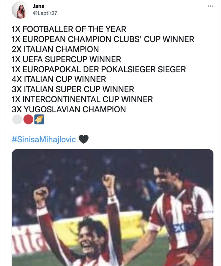 Sinisa Mihajlovic Sinisa Mihajlovic