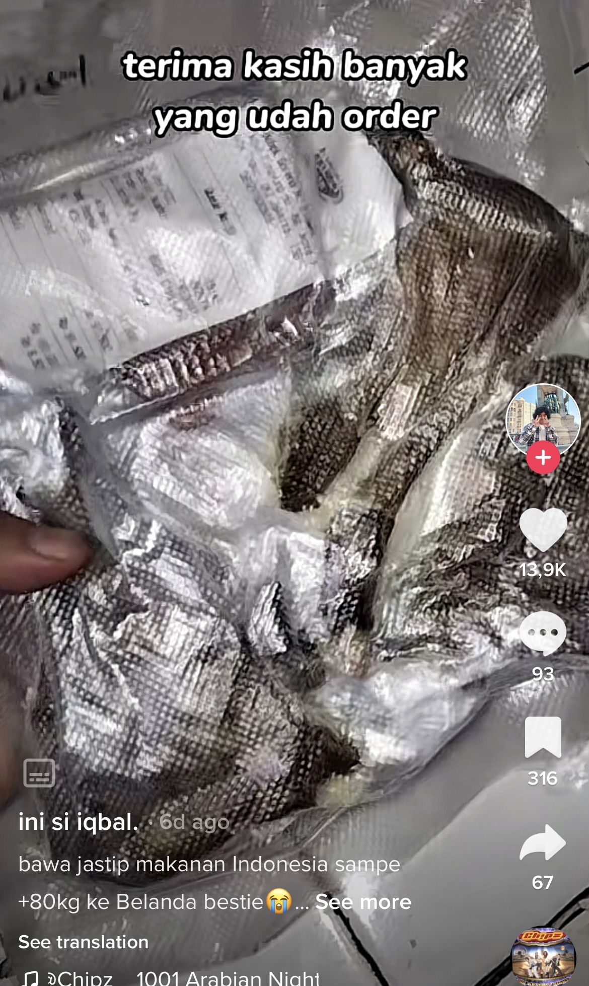 Unik! WNI Ini Buka Jastip Nasi Padang hingga Pecel Lele ke Belanda