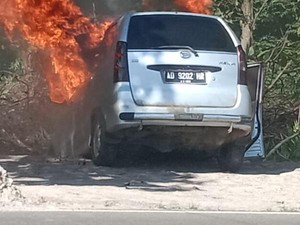Usai Isi BBM, Mobil di Purwantoro Wonogiri Terbakar Ludes