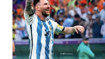 Netizen pun mulai berandai-andai kalau La Pulga akan menjuarai turnamen akbar sepak bola edisi kali ini. Foto: Twitter