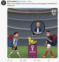 Netizen edit foto Lionel Messi yang akhirnya mengangkat trofi Piala Dunia 2022