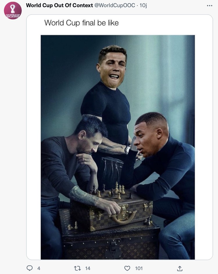 Netizen edit foto Lionel Messi yang akhirnya mengangkat trofi Piala Dunia 2022