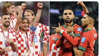 Baik Kroasia maupun Maroko telah merebut hati banyak fans di seluurh dunia. Keduanya adalah sama-sama pemenang. Foto: Twitter
