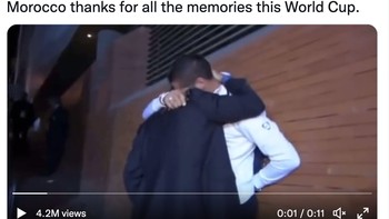 Terima kasih Maroko untuk semua memori di Piala Dunia kali ini. Foto: Twitter