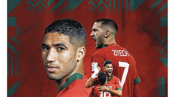 Terima kasih Maroko untuk penampilan mengesankan sepanjang Piala Dunia 2022. Foto: Twitter