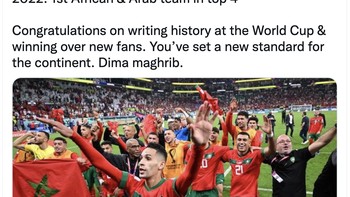 Ternyata memang sudah sejak lama Maroko tampil bagus di Piala Dunia. Foto: Twitter