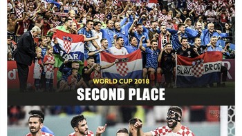 Kroasia membuktikan sebagai tim hebat, runner up Piala Dunia 2018 dan posisi ketiga di Piala Dunia 2022. Foto: Twitter