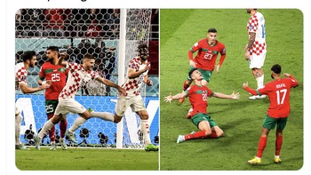 Pertandingan memperebutkan tempat ketiga ternyata berjalan seru. Foto: Twitter